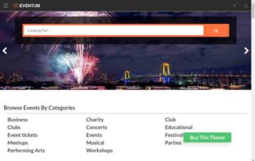 Eventum (Templatic) (screenshot desktop)