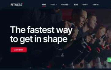 FitnessPlus (Templatic) (screenshot desktop)