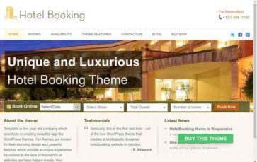 Hotel Booking (Templatic) (screenshot desktop)
