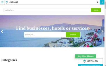 Listings (Templatic) - (screenshot desktop)