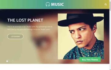 Music (Templatic) (screenshot desktop)