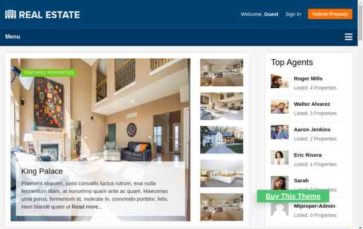 Real Estate (Templatic) (screenshot desktop)