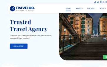 Travel Agency (Templatic) (screenshot desktop)