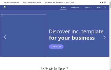 Inc (TeslaThemes) - (screenshot desktop)