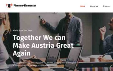 Finance Elementor (screenshot desktop)