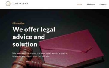 Lawyer Elementor (screenshot desktop)