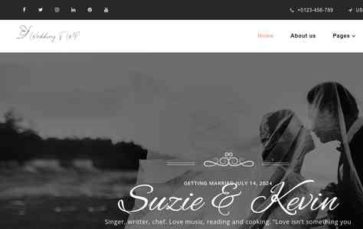 Wedding Elementor (screenshot desktop)
