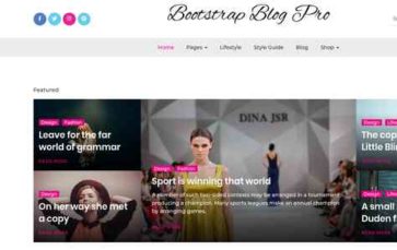 Bootstrap Blog Pro (screenshot desktop)