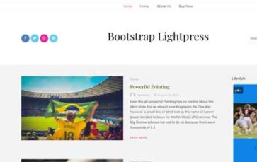 Bootstrap Lightpress (screenshot desktop)