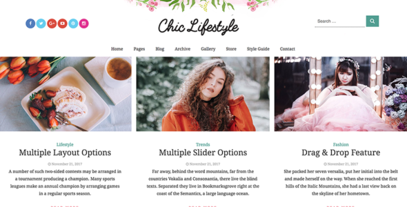 Chic Lifestyle Pro (The Bootstrap Themes)