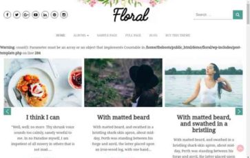 Floral (The Bootstrap Themes) (screenshot desktop)