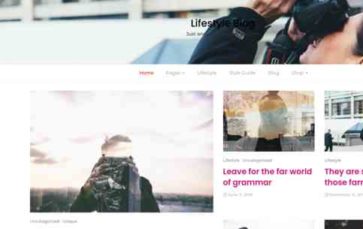 Lifestyle Blog (screenshot desktop)