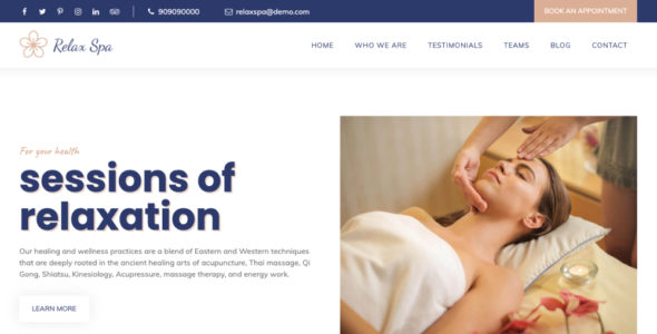 Relax Spa Pro (The Bootstrap Themes)