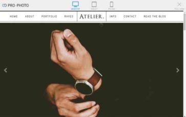 Atelier for ProPhoto (screenshot desktop)