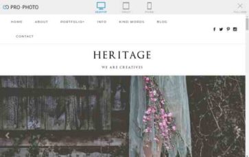 Heritage for ProPhoto (screenshot desktop)