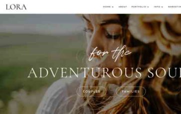 Lora for Divi (screenshot desktop)