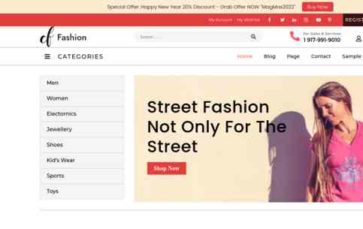 Fashion Ecommerce Zone Pro (screenshot desktop)