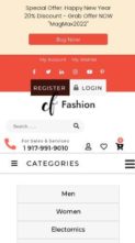 Fashion Ecommerce Zone Pro (screenshot mobile)