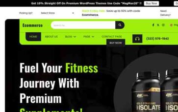 Gym Nutrition Shop Pro (screenshot desktop)