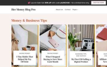 Her Money Blog Pro (screenshot desktop)