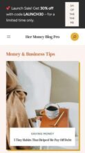 Her Money Blog Pro (screenshot mobile)