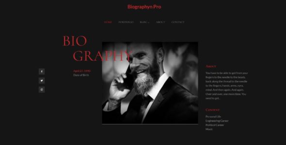 Biographyn Pro (Theme Palace)