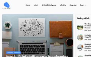 TP Blogist (screenshot desktop)