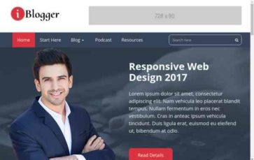 iIBlogger (Theme Rally) (screenshot desktop)