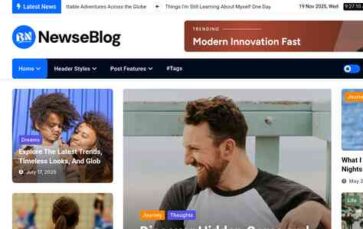 NewseBlog (screenshot desktop)