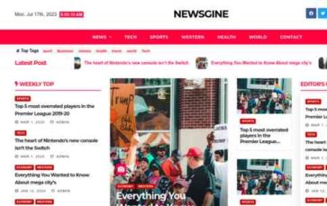 Newsgine (screenshot desktop)