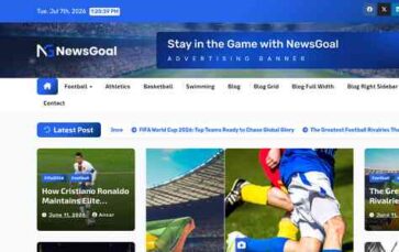 Newsgoal (screenshot desktop)