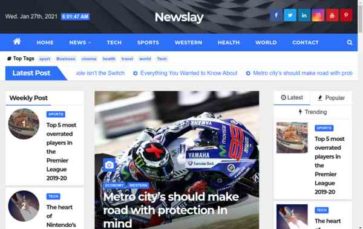 Newslay (screenshot desktop)