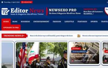 Editor News (screenshot desktop)