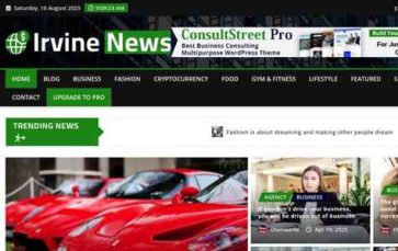 Irvine News (screenshot desktop)