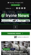 Irvine News (screenshot mobile)