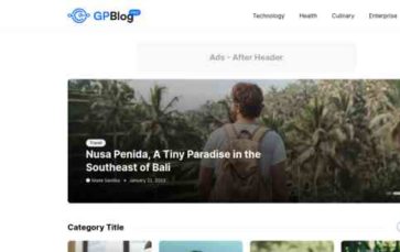 GP Blog Pro (screenshot desktop)