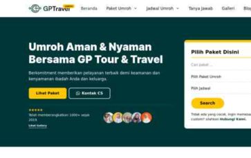 GP Travel (screenshot desktop)