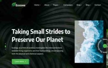 Ecozone WP (screenshot desktop)