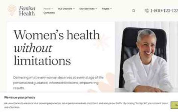 Femina Health (screenshot desktop)