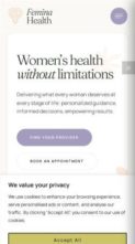 Femina Health (screenshot mobile)