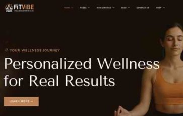 Fitvibe (screenshot desktop)