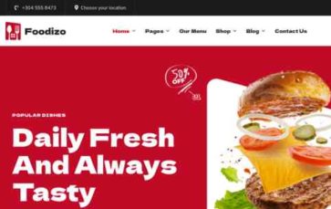 Foodizo (screenshot desktop)