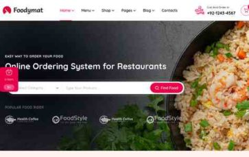 Foodymat (screenshot desktop)