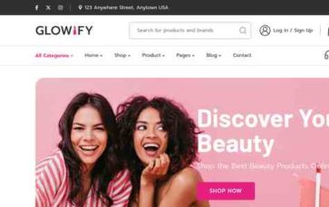 Glowify WP (screenshot desktop)