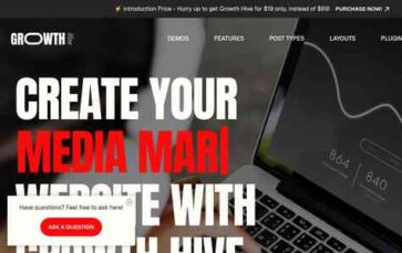 Growth Hive (screenshot desktop)