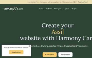 Harmony Care (screenshot desktop)