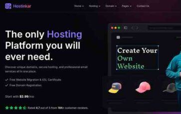 Hostinkar (screenshot desktop)