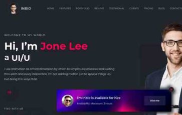 InBio (screenshot desktop)