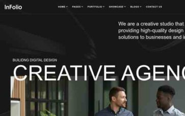 Infolio (screenshot desktop)