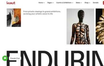 Kunst (ThemeREX) - (screenshot desktop)